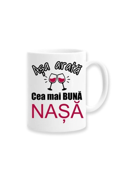 OEM Personalized Mug for Godmother with Message: 'This is the Best Godmother', Cup Model, Betaprint, Whi