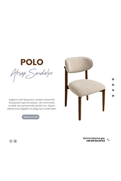 Polo Ahşap Sandalye