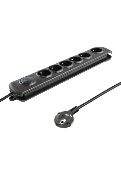 Other Protecție la supratensiune Qoltec cu 6 prize, 18 m, cu întrerupător