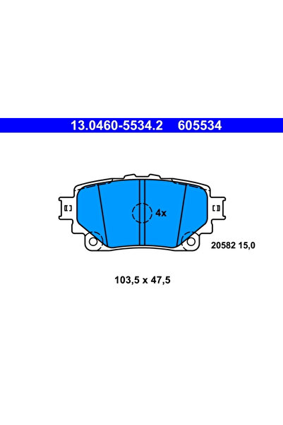 Ate Set Placute Frana Frana Disc Lexus Lbx/Nx 2/Rz Toyota Highlander/Rav 4 5/...