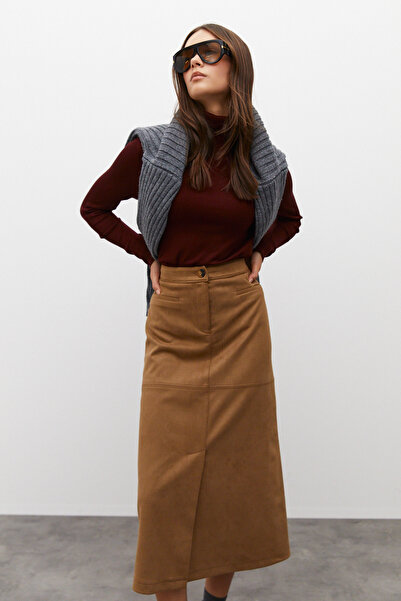 urban focus Midi Suede Skirt
