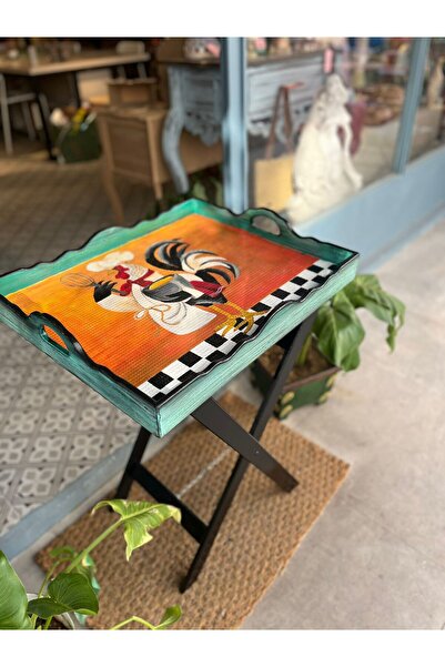 Sıla Arman Hobi & Sanat Ayaklı Horoz Tepsi