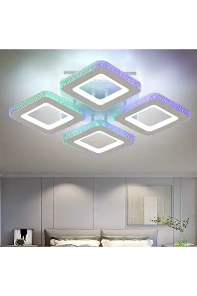 LED CONCEPT Smart LED chandelier with remote control and three types of light plus RGB, 140W, dimmable, 40x40x9cm