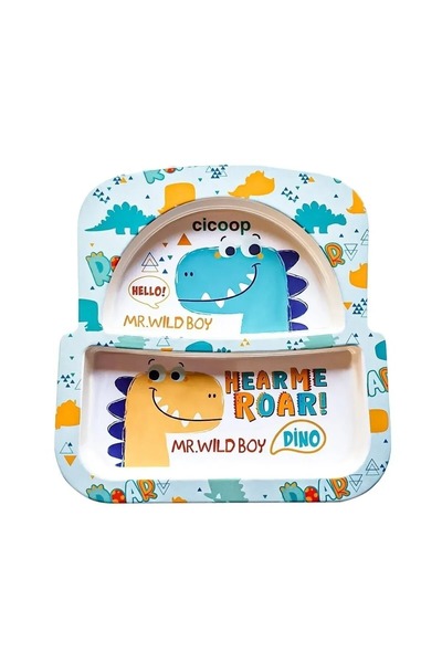 Jusso Cicoop Baby Food Plate 2-Compartment Food Plate