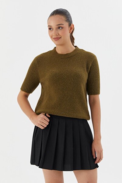 Shopping Shop Kısa Kol Kazak Bluz HAKI