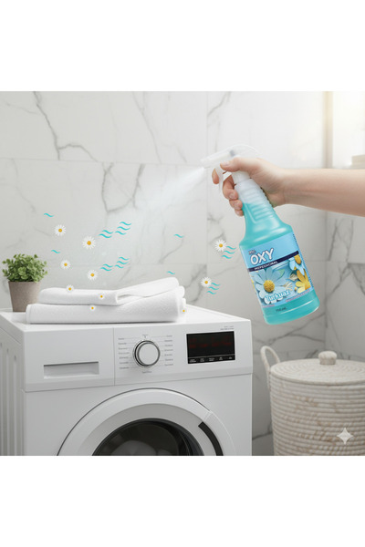Mr.Oxy Mr. Oxy Turkuaz 750 ml Oda Araç Çamaşır Kokusu – Bahar Çiçekleri Okyanus Ferahlığı Sprey