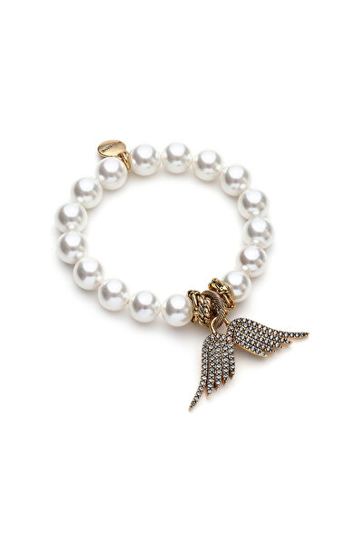 Mon Reve Angels Zirkon Melek Kanat Charm İnci Bilezik
