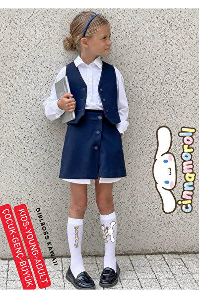 Girlboss Kawaii Cinnamoroll White Mousse Ankle Socks School Socks All Ages Children/Teenagers/Adults Series