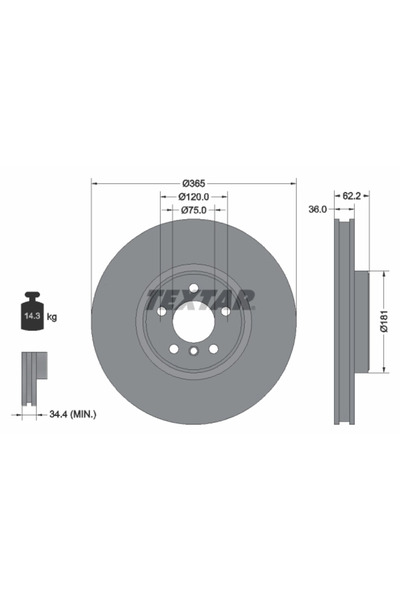 TEXTAR Disc Frana Bmw X5/X6