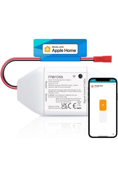 MEROSS Smart Garage Door Opener, Voice/Remote Control, Compatible with Apple HomeKit, Amazon Alexa,