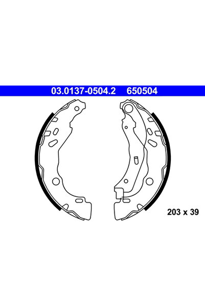 Ate Set Saboti Frana Citroen C-Elysee/C3 2/C4 Cactus Peugeot 208 1/301