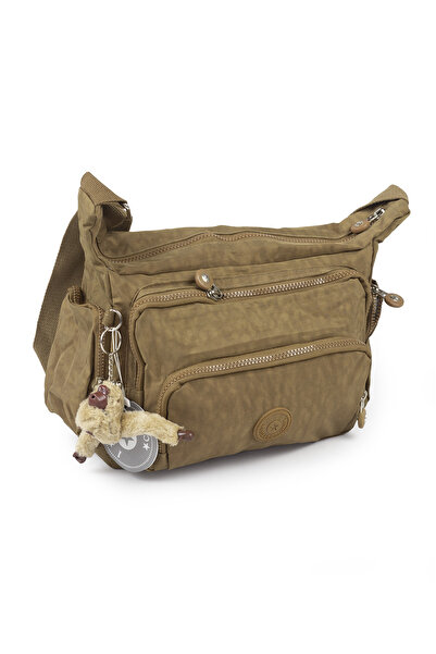 İMAKS Krinkıl / Klinkır Waterproof Fabric Multi-Compartment Crossbody Shoulder Messenger Bag Brown 116g