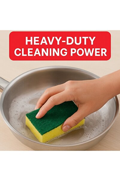 Arix Grip Sponge Heavy-Duty Scouring Sponge – 100pcs Promo Pack for Tough Cleaning
