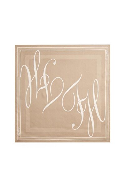 Tommy Hilfiger TH HERITAGE SCRIPT SILK SCARF Haki-OS-Bej