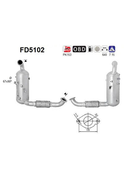 As Filtru Funingine/Particule Sist.De Esapament Ford C-Max 2/Focus 3/Grand C-Max