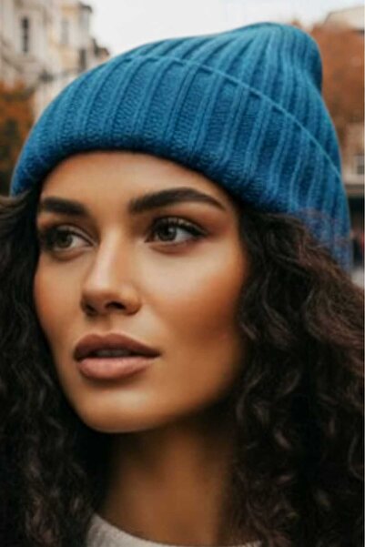 Trenderrs Жіноча м'яка товста в'язана шапка з м'якої вовни
