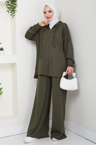 Bestenur Hooded Double Suit 1609 - Khaki