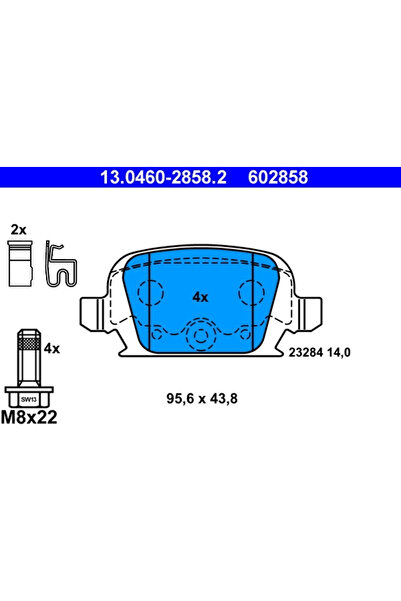 Ate Set Placute Frana Frana Disc Opel Corsa C/Tigra Twintop Vauxhall Corsa Mo...
