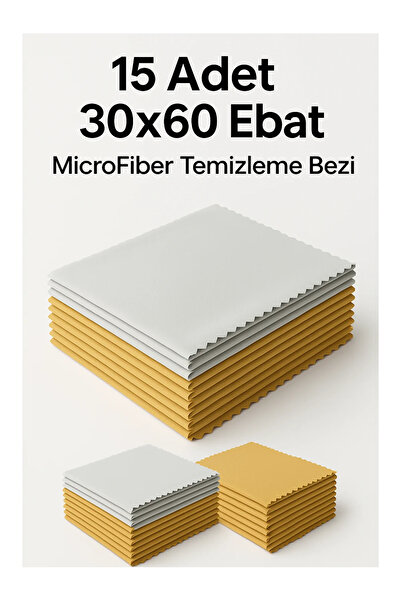 LookBuyTake 15 bucăți cârpă de curățare din microfibră maro 30x60 cm |   Tele...