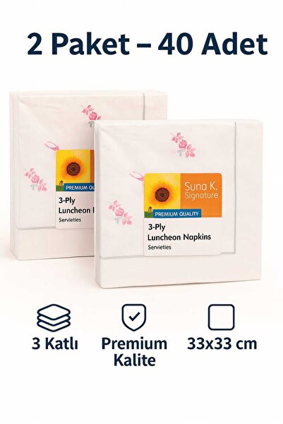 CKM silikon Suna K Signature Collection – Premium 3 Katlı Desenli Peçete