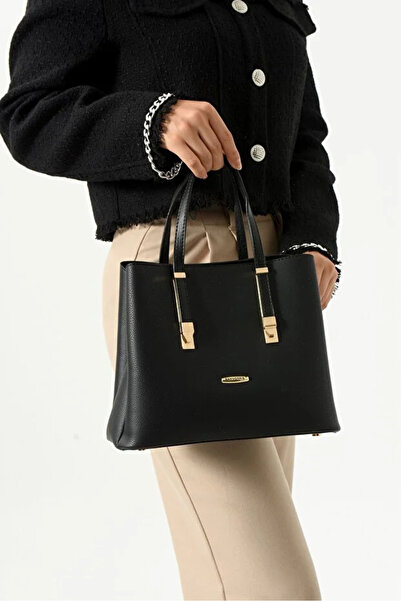 Sanmorris Geantă de mână și de umăr neagră simplă cu curea încrucișată pentru...