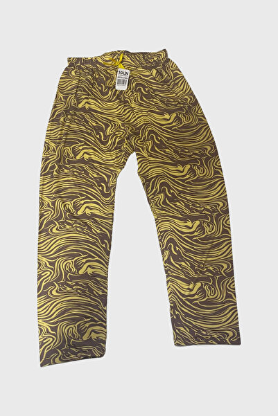 nasbina Pantaloni de pijama din viscoză fără buzunare cu model zebră pentru f...