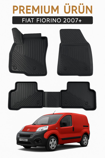 Black Gold Fiat Fiorino 2007-2023 3D Havuzlu Oto Paspas Premium