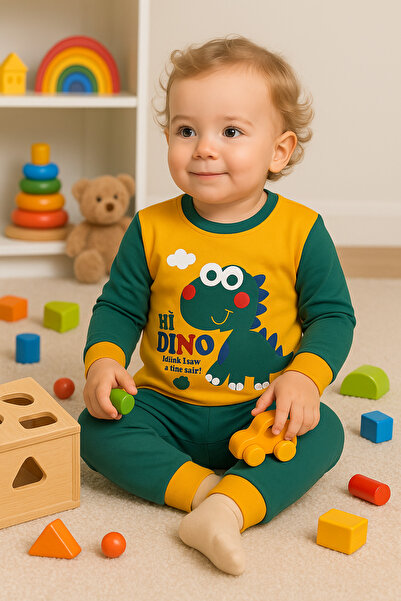 aden kids çocuk mevsimlik penye pijama takımı