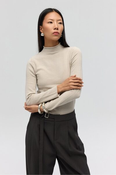 MAI STUDIOS CO. Serina Balıkçı Yaka Taş İnce Triko