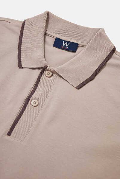 W Collection Mink Polo Neck T-Shirt
