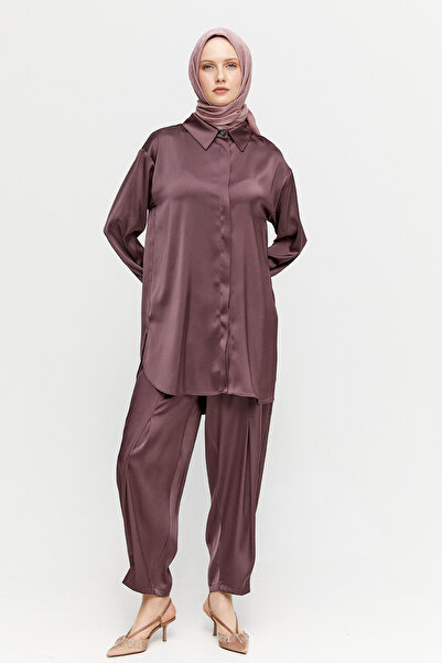 Setrms Saten Şalvarlı İkili Takım