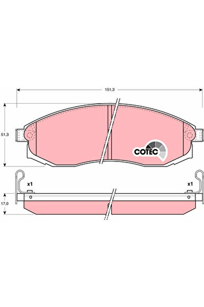 TRW Set Placute Frana Frana Disc Mitsubishi L200 Nissan Cefiro 2 Limuzina/Max...
