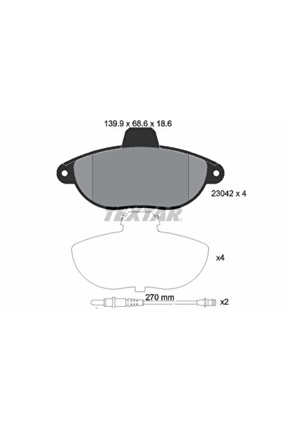 Krieger Комплект дискови спирачни накладки Citroen Evasion Microbus/Jumpy 1 F...