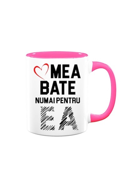 OEM Cană personalizată cu mesajul: „Inima mea bate doar pentru ea”, Betaprint...