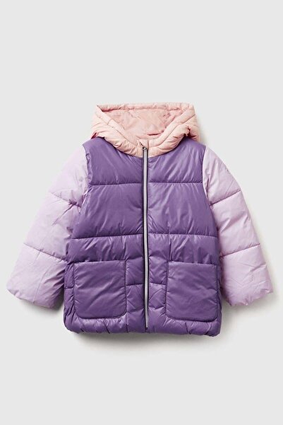 United Colors of Benetton معطف مختلط للفتيات الصغيرات 2NQRGN03V-25KB