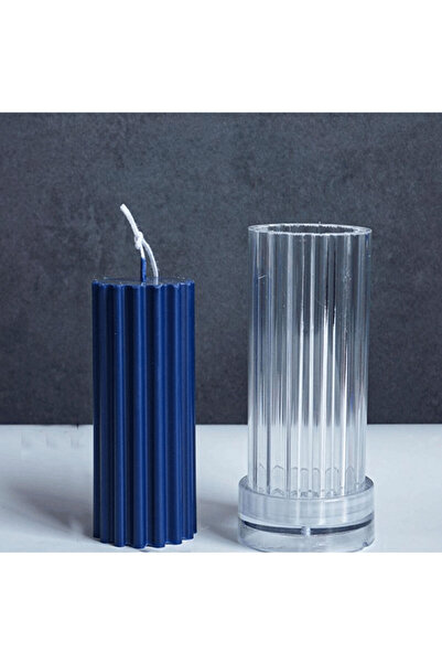 Eminonutoptanci Poly Carbon Candle Mold Vertical Striped 6217