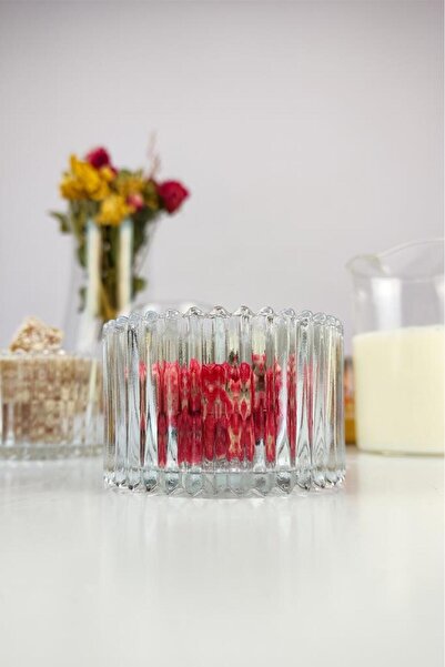 LOKMAN ZÜCCACİYE Sultana 6-Piece Glass Bowl Turkish Delight Bowl Sugar Bowl and Jam Bowl 7 Cm C1-1-276