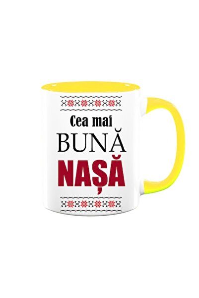 OEM Cană personalizată pentru nașă cu mesajul „Cea mai bună nașă”, motive tra...