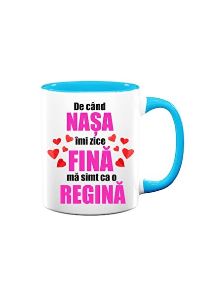 OEM Cană personalizată cu mesaj: „Din moment ce nașa mea mă numește fină, mă ...