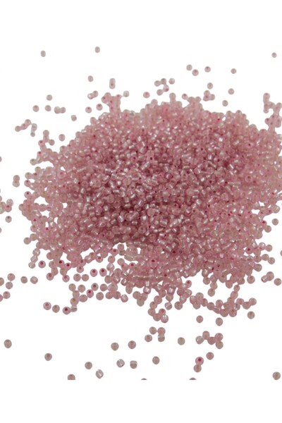 Serhat Aksesuar ve El İşçilik 08 خرز رملي وردي فاتح 3 مم (100 جرام 6000 قطعة)