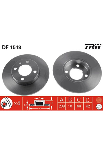 TRW Disc Frana Audi 100 C1 Limuzina/80 B1 Limuzina/80 B2 Limuzina Vw Derby/Go...