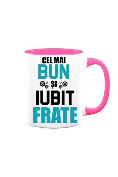 OEM Personalized Mug for Brother with message: 'The best and beloved Brother', Model 1, Betaprint, white