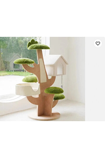 Golden cat Pine Shape Cat Tree Indoor Cute Multi-level Cat Tower with Perch, SIZE - 120cm x 87cm x 128cm