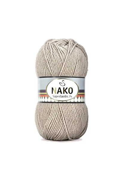 NAKO Superlambs 25 Yünlü El Örgü Ipi Renk Kodu: 12068 Bej