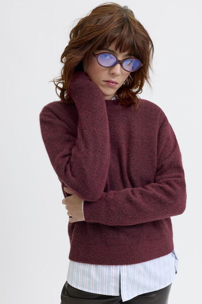 Jack & Jones Women's Crew Neck Alpaca Wool Sweater - Evi