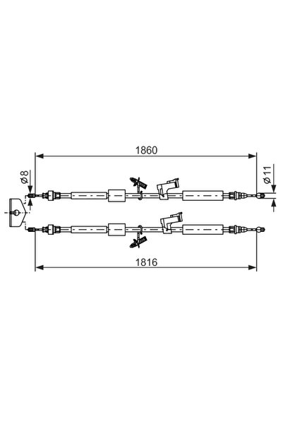 Bosch Cablu Frana De Parcare Ford C-Max/Focus 2 Ford Australia Focus
