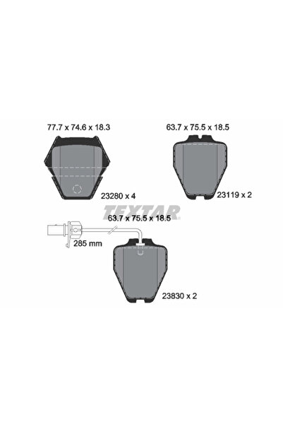 TEXTAR Set Placute Frana Frana Disc Audi A4 B5/A6 C5/Allroad C5 Vw Passat B5....