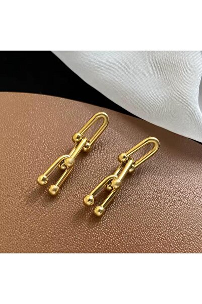 Pursehuit Cercei aurii, realizați din oțel inoxidabil, cu zale îmbinate, Gerline C2