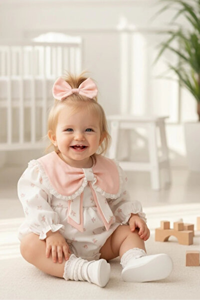 aysskids lana kız bebek çıtır çiçek desenli romper tulum