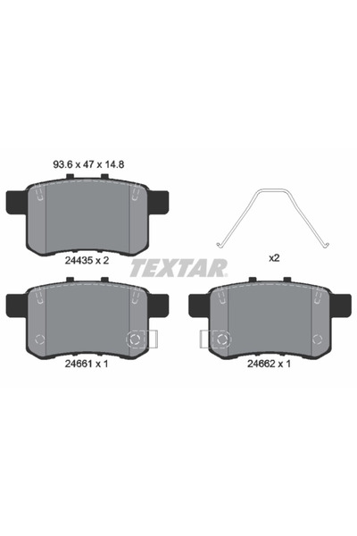 Krieger Set Placute Frana Frana Disc Acura Tsx Byd F6 2007-2020